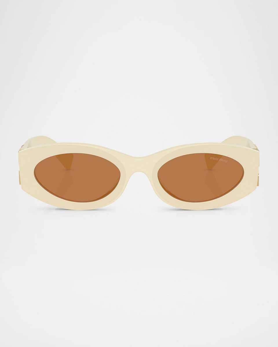 0MU 11WS Acetate Oval Sunglasses